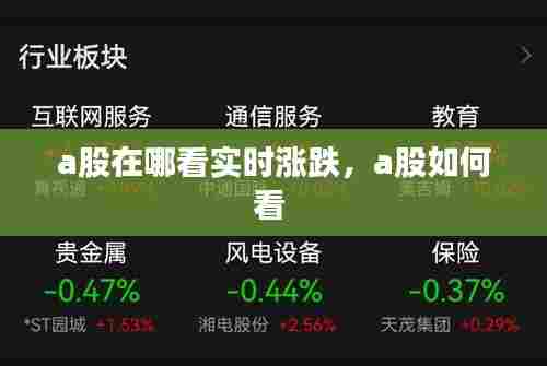 a股在哪看实时涨跌,a股如何看