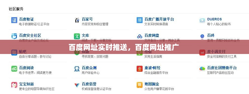 百度网址实时推送,百度网址推广