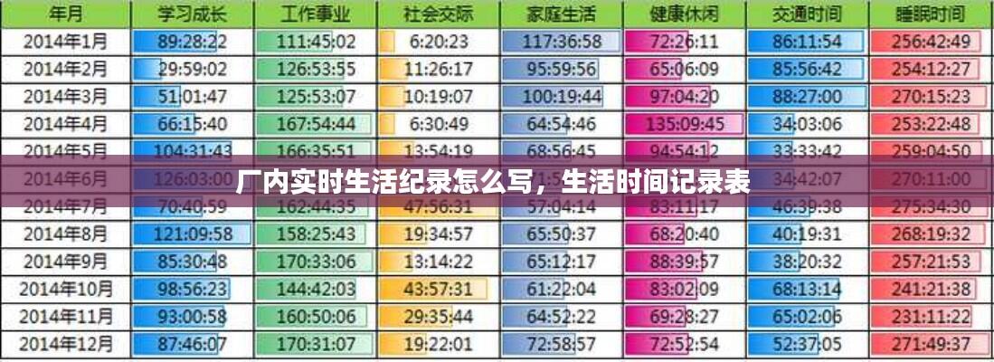 厂内实时生活纪录怎么写,生活时间记录表