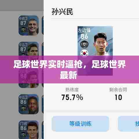 足球世界实时逼抢，足球世界最新 