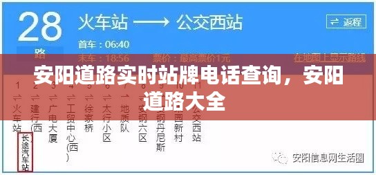 安阳道路实时站牌电话查询,安阳道路大全
