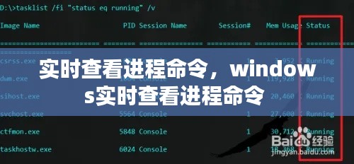 实时查看进程命令,windows实时查看进程命令