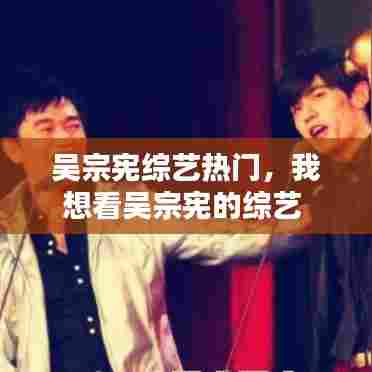 吴宗宪综艺热门，我想看吴宗宪的综艺 