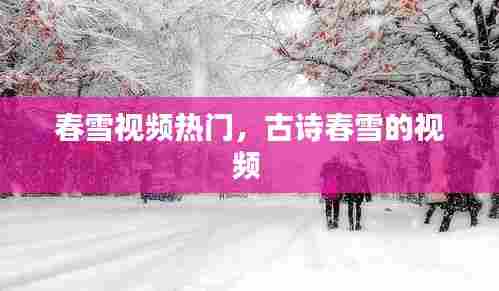 春雪视频热门,古诗春雪的视频