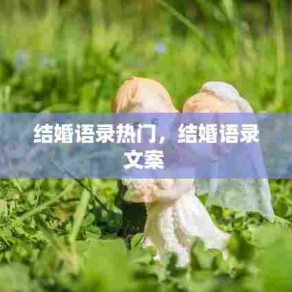 结婚语录热门,结婚语录文案
