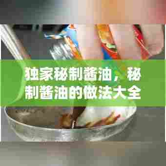 独家秘制酱油，秘制酱油的做法大全集 