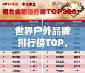 世界户外品牌排行榜TOP,探寻户外领域的佼佼者!