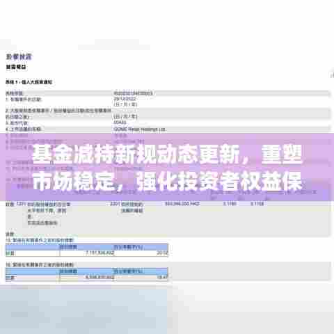 基金减持新规动态更新，重塑市场稳定，强化投资者权益保护