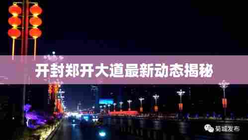 开封郑开大道最新动态揭秘