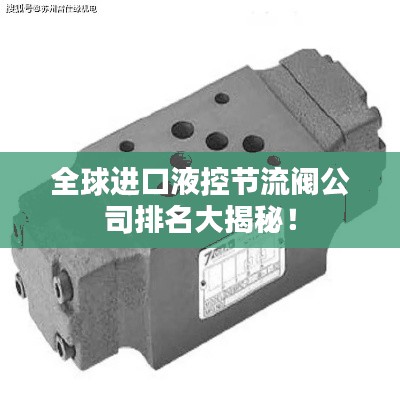 全球进口液控节流阀公司排名大揭秘!