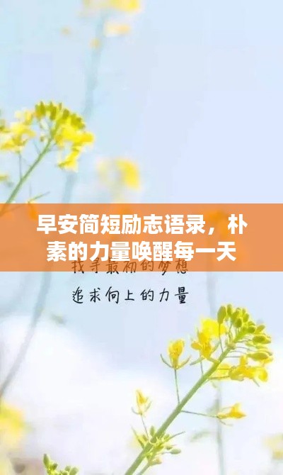 早安简短励志语录,朴素的力量唤醒每一天
