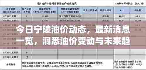 今日宁陵油价动态,最新消息一览,洞悉油价变动与未来趋势展望