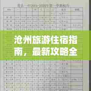 沧州旅游住宿指南,最新攻略全解析