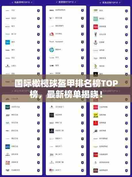 国际橄榄球盔甲排名榜TOP榜,最新榜单揭晓!