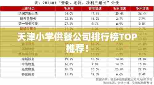 天津小学供餐公司排行榜TOP推荐！