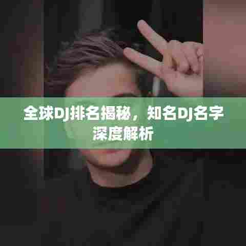 全球DJ排名揭秘,知名DJ名字深度解析