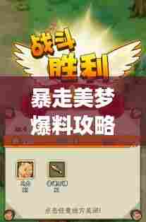 暴走美梦爆料攻略大揭秘，探索未知，解锁梦想之旅！