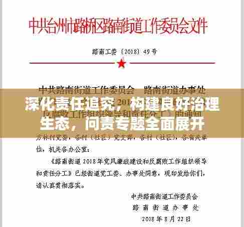 深化责任追究,构建良好治理生态,问责专题全面展开